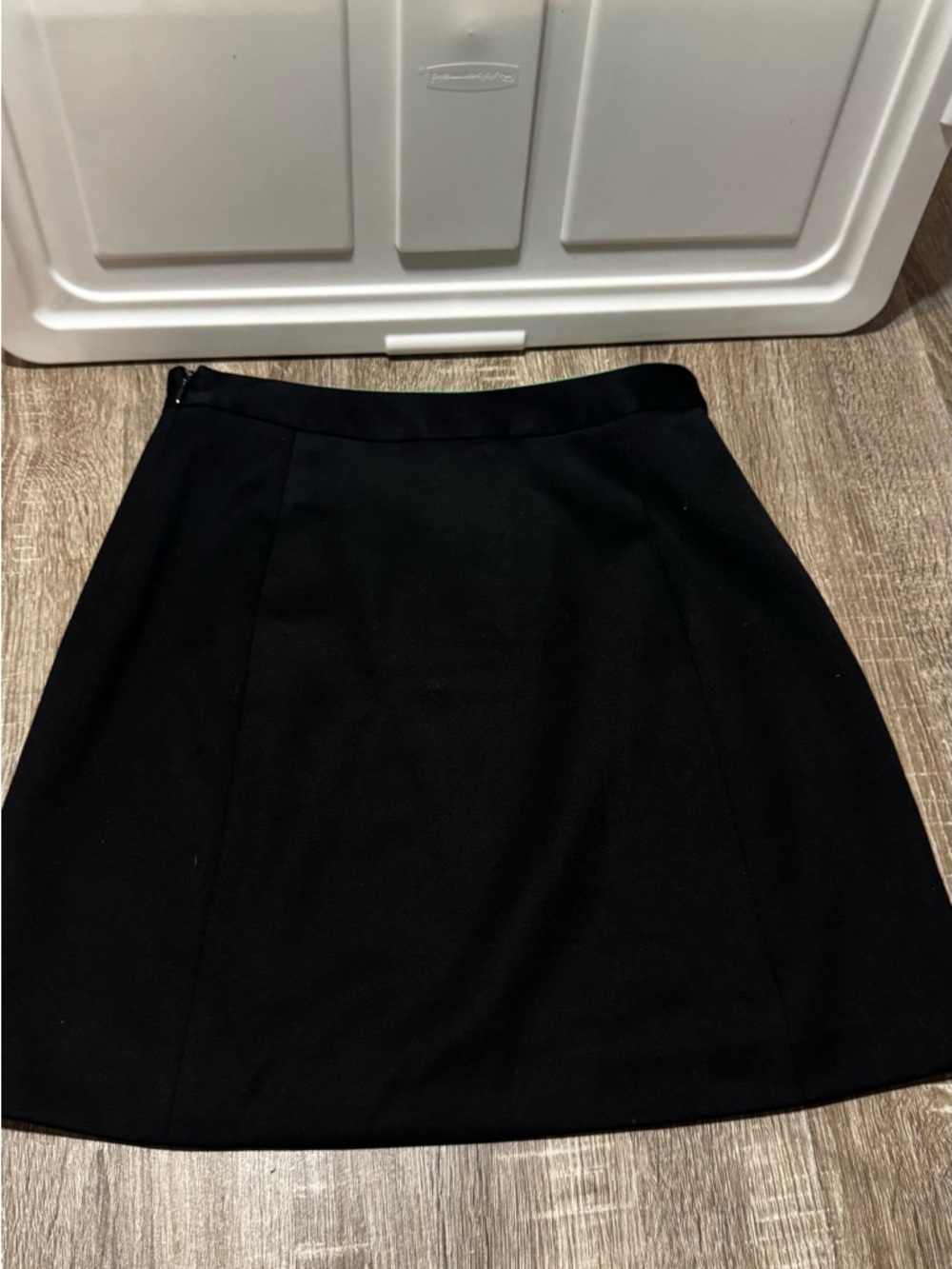 Milly Black A-Line Mini Skirt with Silver Chain Accent - Picture 5 of 8